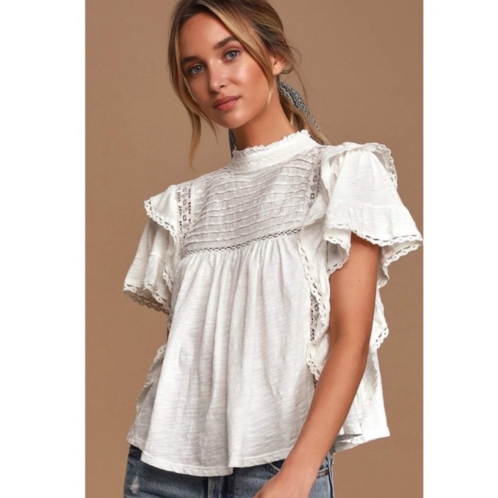 Free people le femme lace top
